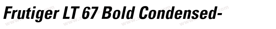 Frutiger LT 67 Bold Condensed字体转换
